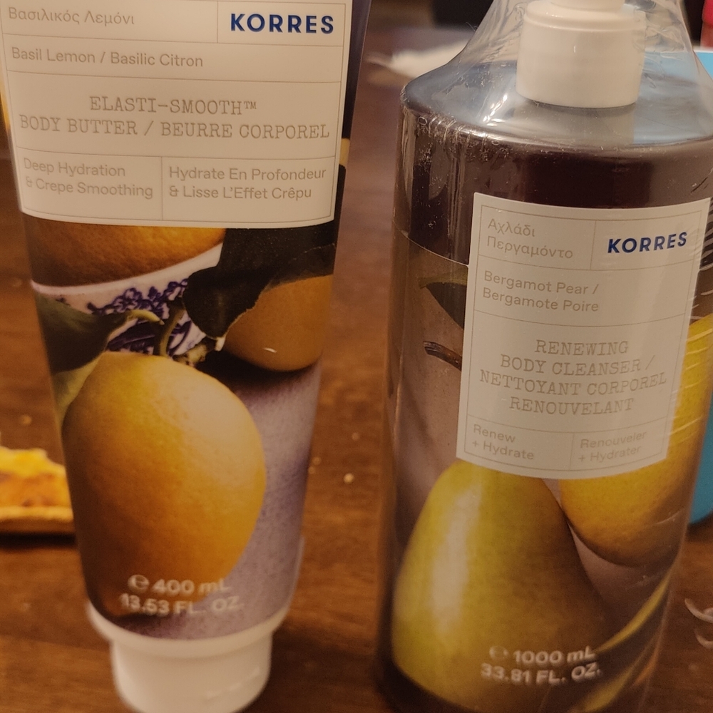 Korres Body Butter and Body Cleanser